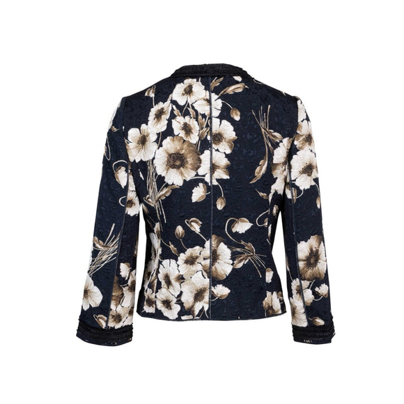 DOLCE & GABBANA women’s AUTHENTIC Floral Textured front button jacket blazer - Picture 2 of 9